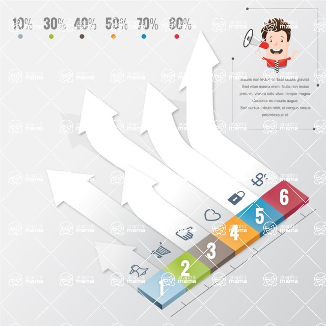 Infographic Templates Collection - Vector, Photoshop, PowerPoint, Google Slides - 3D Infographic Template Design With 6 Options